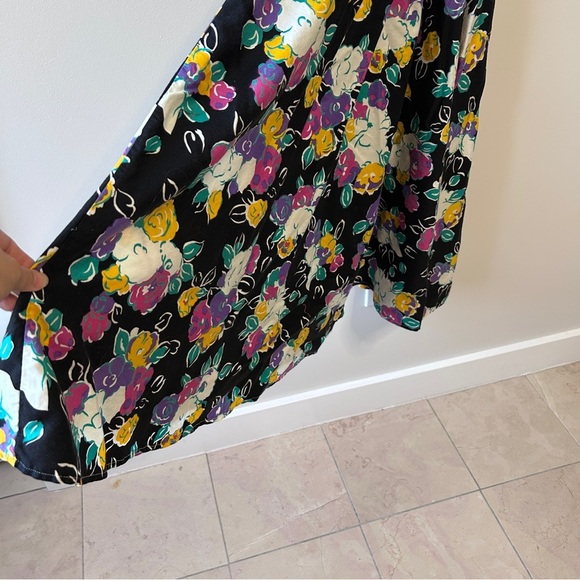 Vintage Algro-Ettes Floral Halter Fit and Flare Dress Midi Womens Size 9 Canada - Picture 5 of 16